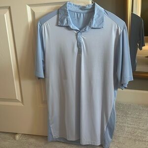 Men’s golf shirt . Antigua . Blue